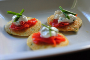Itty Bitty Yellow Polka Dotted Blinis